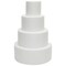 Foam Cake Dummies for Decorating, Display, 4 Tiers of 4&#x22; 6&#x22; 8&#x22; 10&#x22; Dummy Wedding Cake Rounds (14.4 Inches Tall)